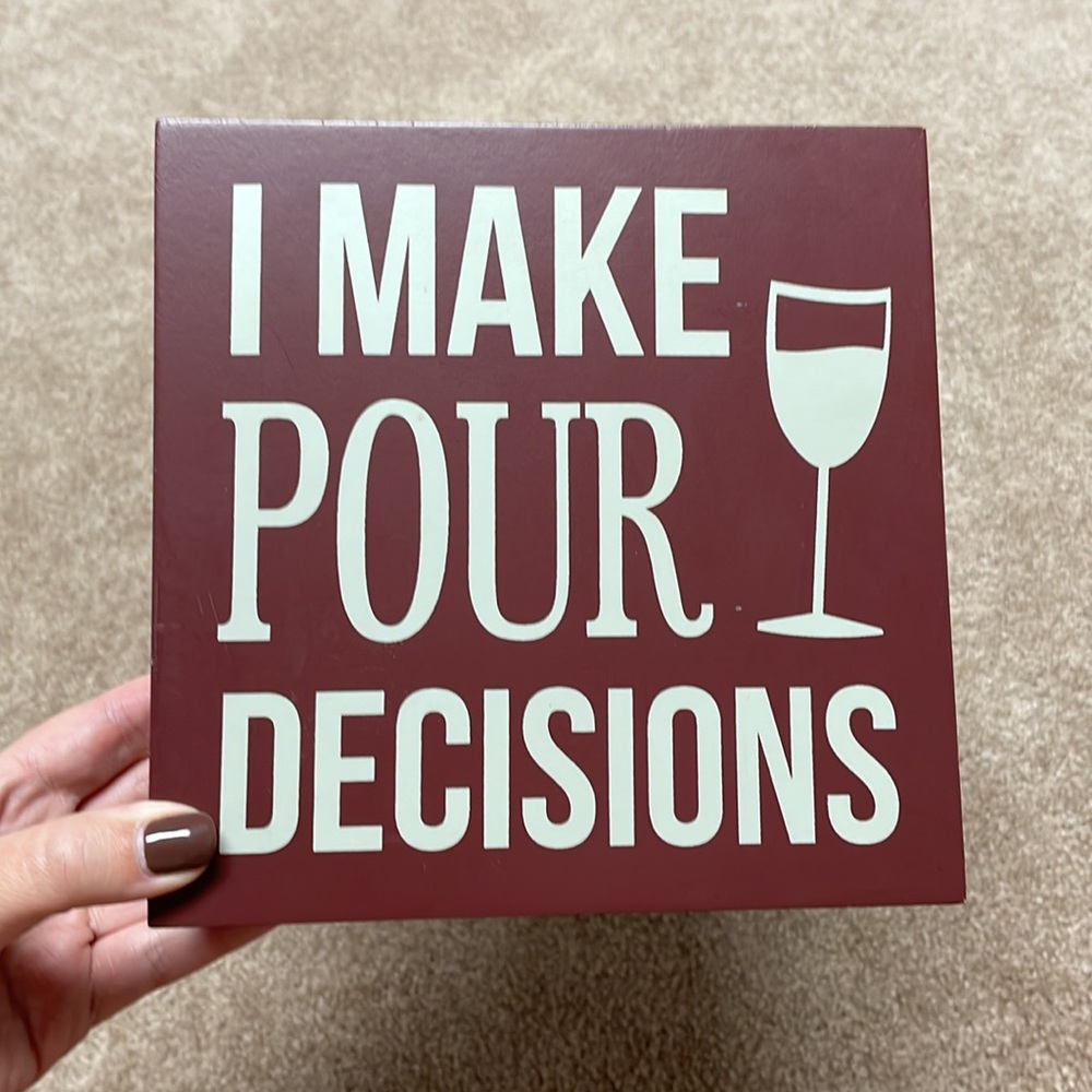 Red Decorative Sign with Humorous Quote - Picture 2 of 3